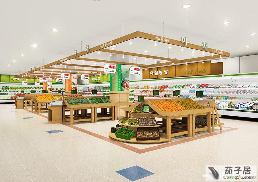 超市型水果蔬菜店装修效果图 - 展览设计