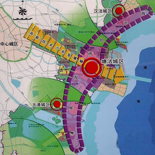 天津塘沽滨海新区规划图(组图)